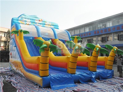 Jungle Theme Kids Commercial Inflatable Slides For Sale BY-DS-090